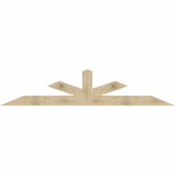 Ekena Millwork Saratoga Rough Sawn Timber Gable Bracket, Douglas Fir, 108"W x 22"H x 6"D x 6"F, 5/12 Pitch GBW108X22X0606SAR00RDF - main